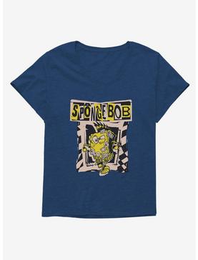 SpongeBob SquarePants Punk Attitude Womens T-Shirt Plus Size, ATHLETIC NAVY, hi-res