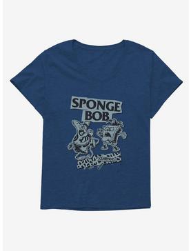 SpongeBob SquarePants Punk Band Womens T-Shirt Plus Size, ATHLETIC NAVY, hi-res