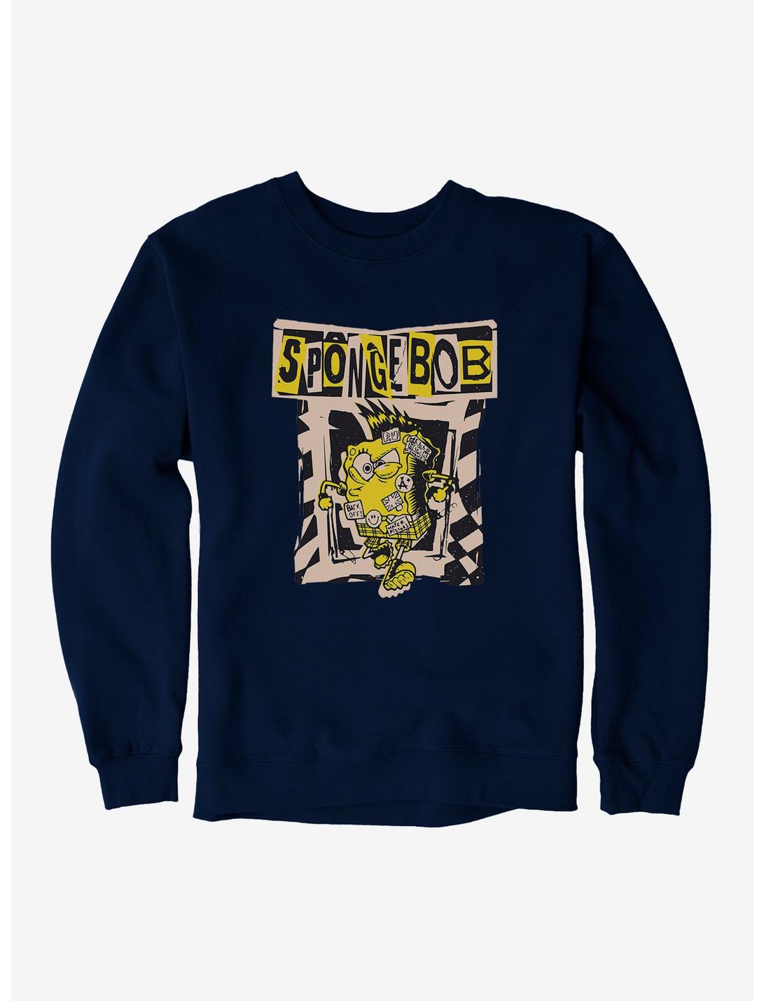 SpongeBob SquarePants Punk Attitude Sweatshirt, NAVY, hi-res