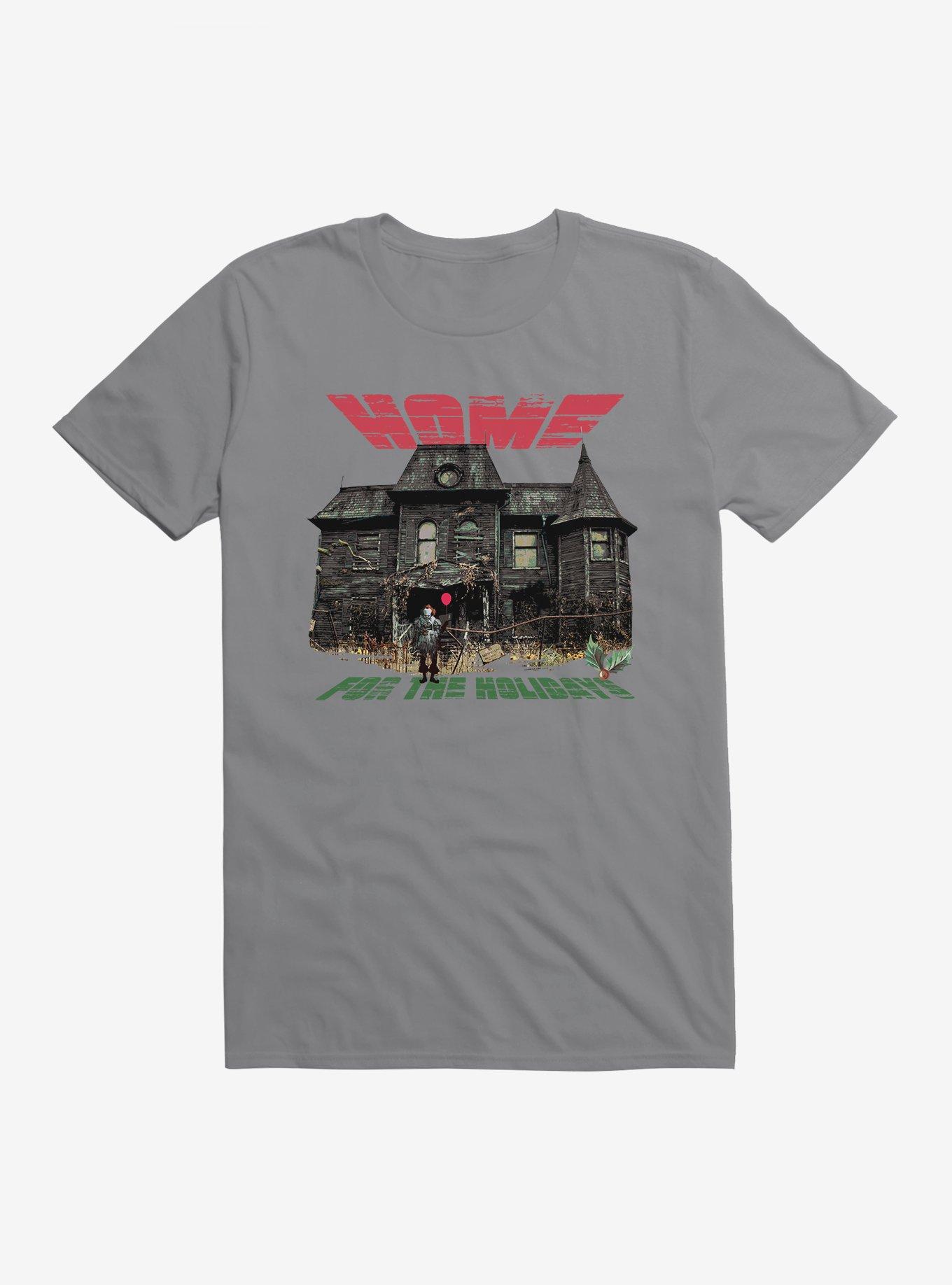 IT Home For The Holidays T-Shirt, STORM GREY, hi-res