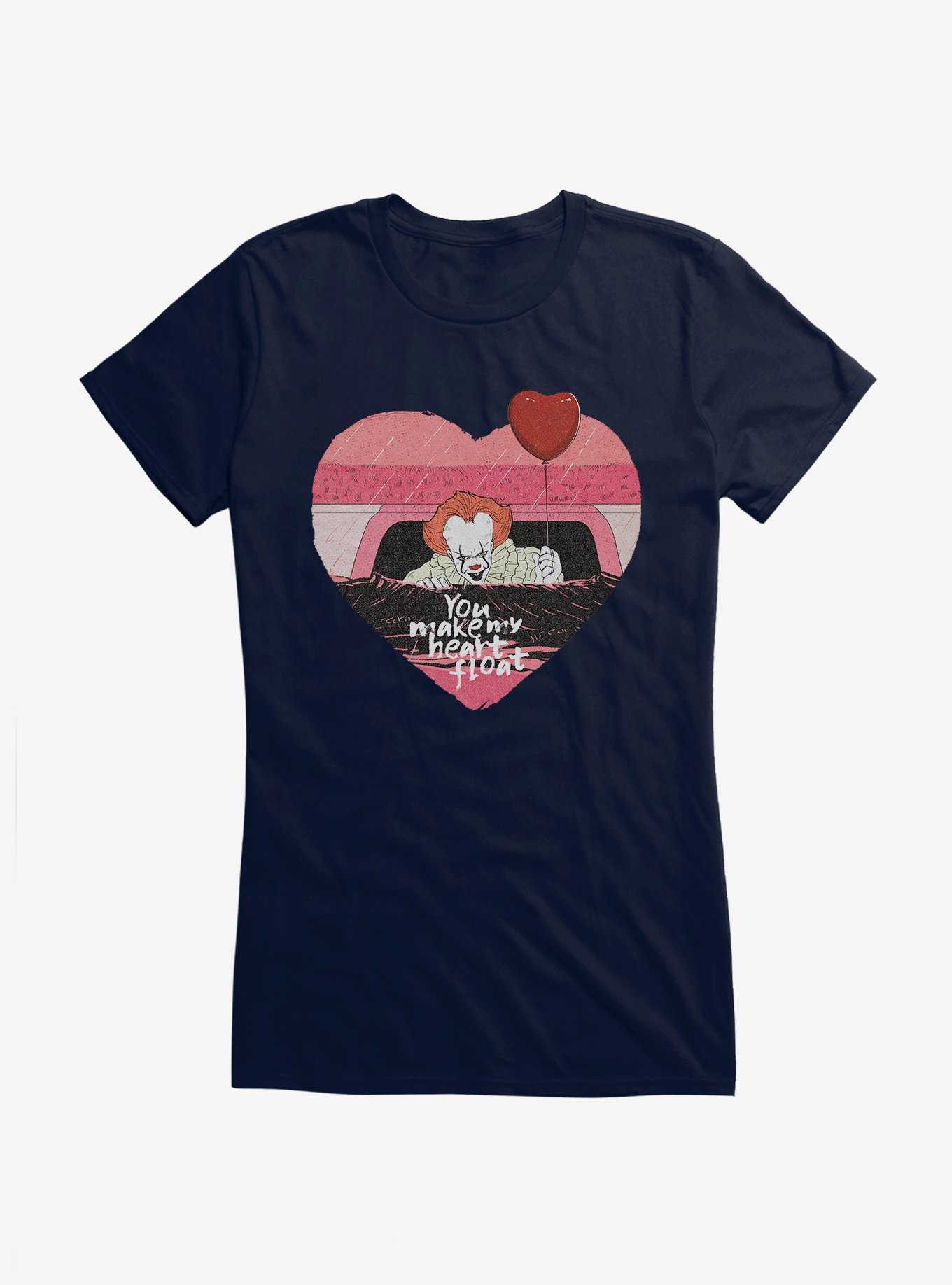 IT Heart Float Girls T-Shirt, NAVY, hi-res