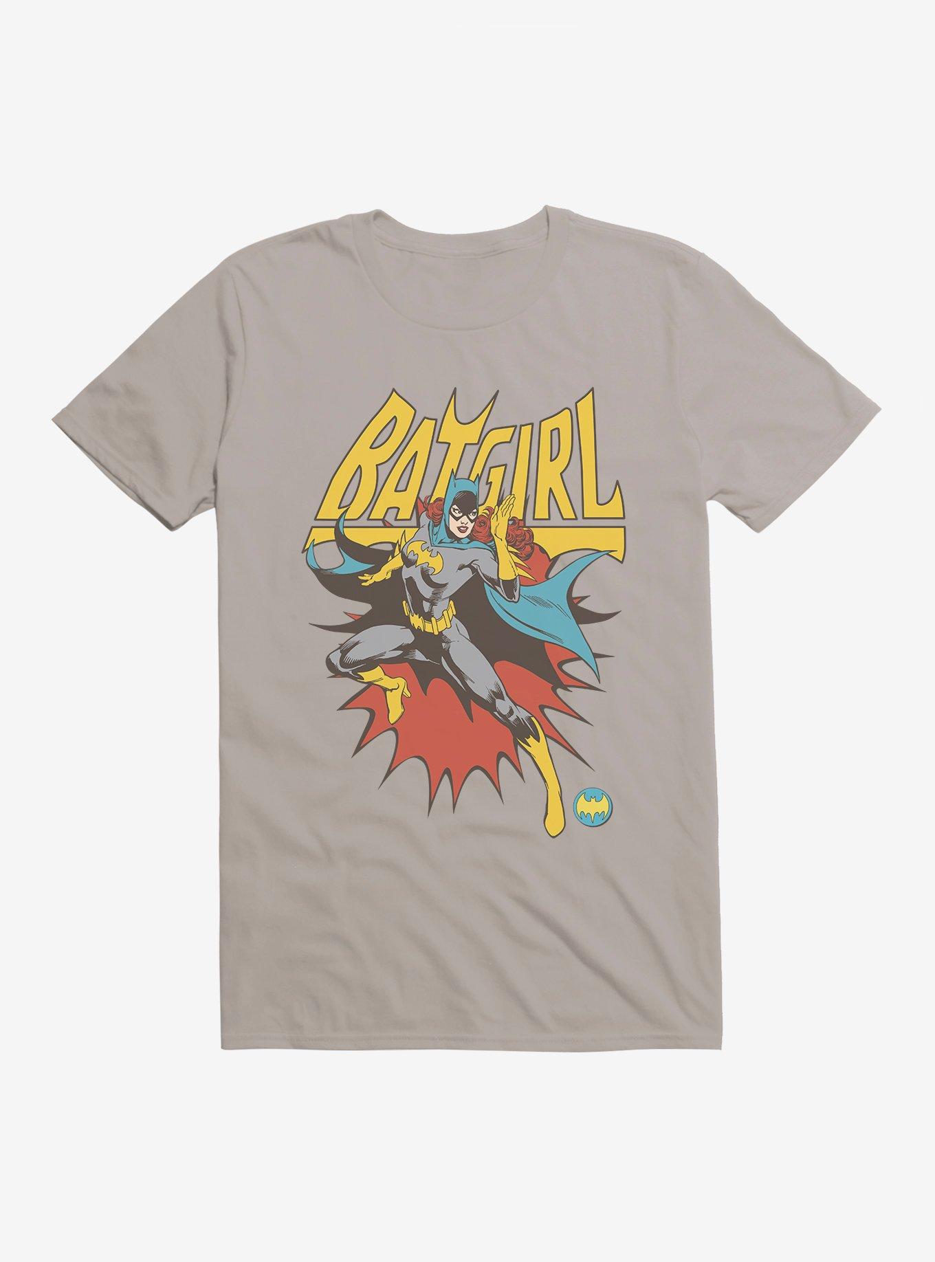 DC Comics Batman Batgirl Action Portrait T-Shirt, LIGHT GREY, hi-res