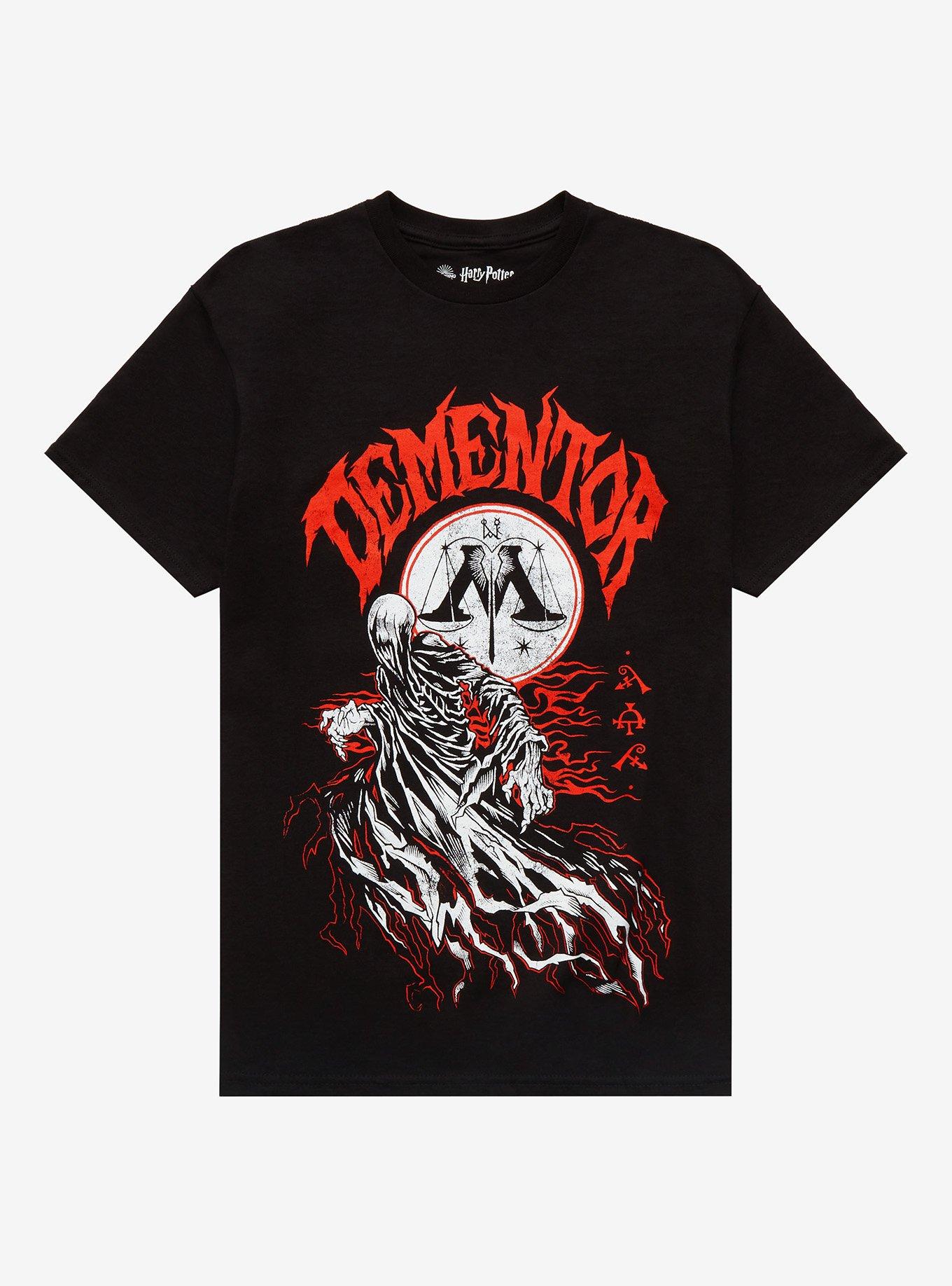 Harry Potter Dementor Metal Font T-Shirt, BLACK, hi-res