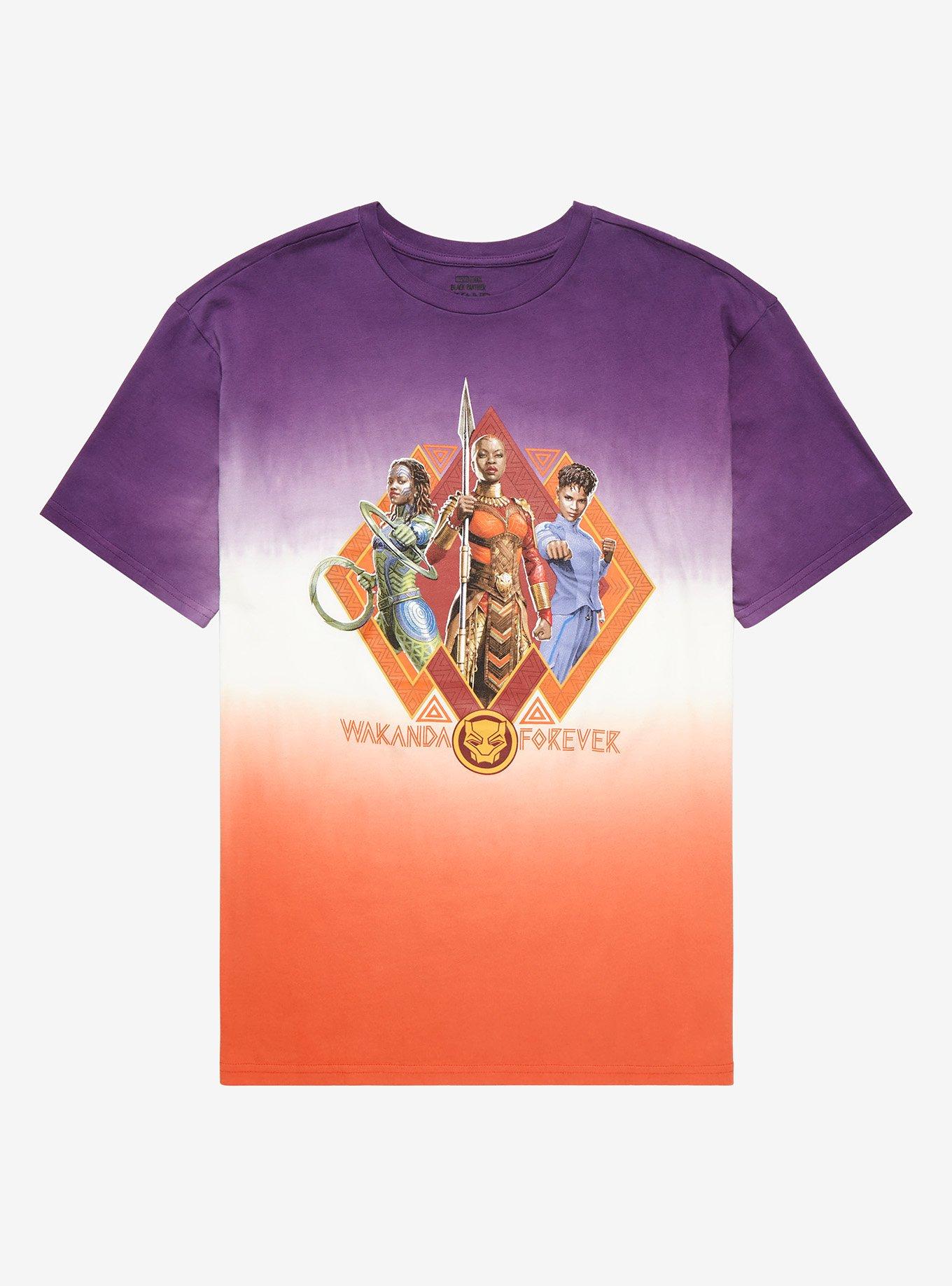 Marvel Black Panther Dora Milaje Wakanda Forever T-Shirt - BoxLunch Exclusive, DIP DYE, hi-res