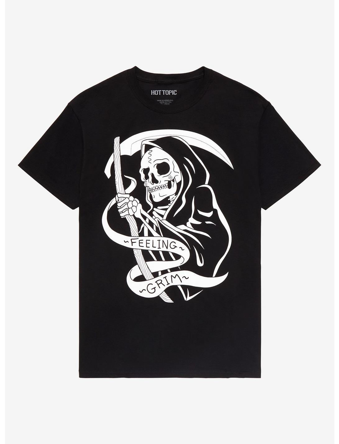 Grim Reaper Feeling Grim Boyfriend Fit Girls T-Shirt, MULTI, hi-res