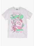 Tasty Peach Sakura Tea Dragon Boyfriend Fit Girls T-Shirt, MULTI, hi-res