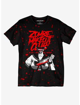 Zombie Makeout Club Knife Splatter Boyfriend Fit Girls T-Shirt, , hi-res