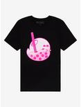 Pink Ghostea Boyfriend Fit Girls T-Shirt By Fluffymafi, MULTI, hi-res