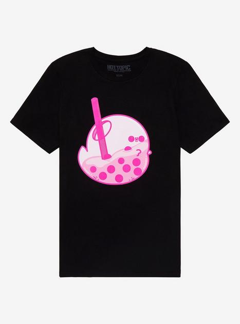Pink Ghostea Boyfriend Fit Girls T-Shirt By Fluffymafi | Hot Topic