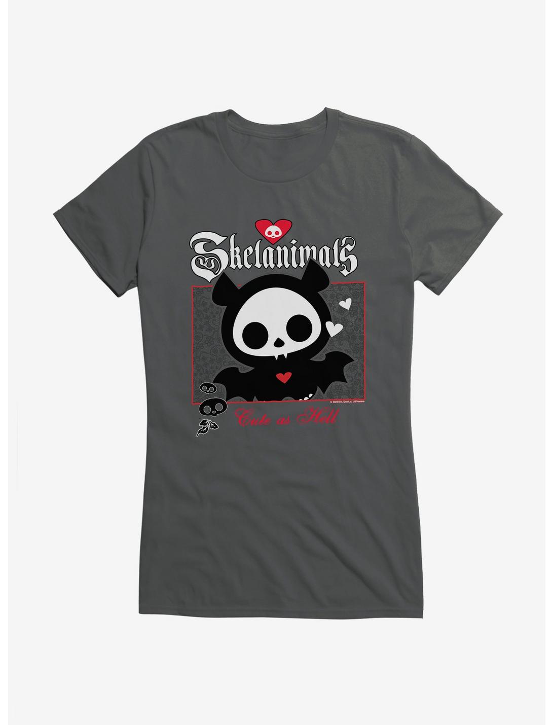 Skelanimals Cute As Hell Girls T-Shirt, CHARCOAL, hi-res
