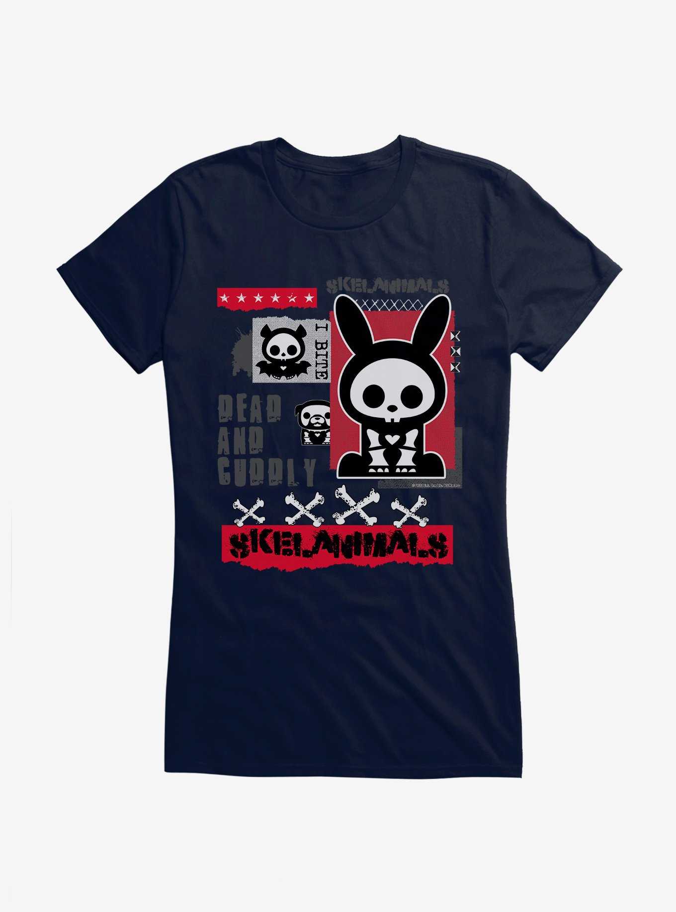 Skelanimals Dead And Cuddly Girls T-Shirt, NAVY, hi-res