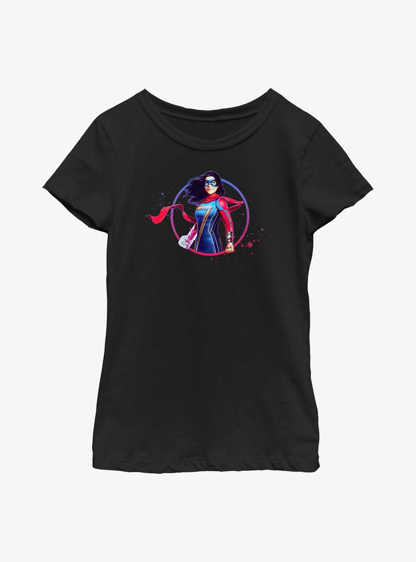 Marvel Ms. Marvel Hero Shot Youth Girls T-Shirt, BLACK, hi-res