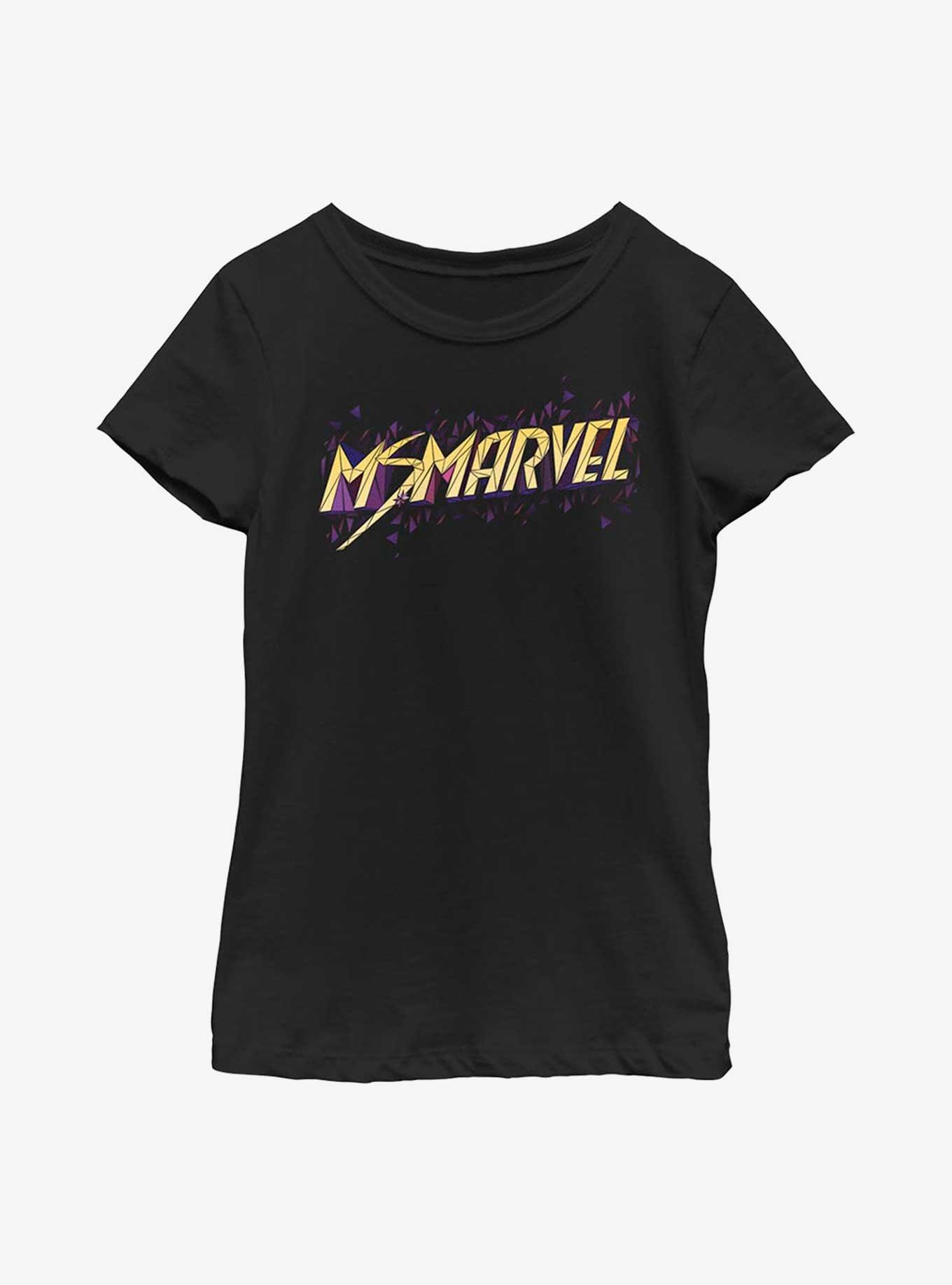 Marvel Ms. Marvel Polygons Youth Girls T-Shirt, BLACK, hi-res