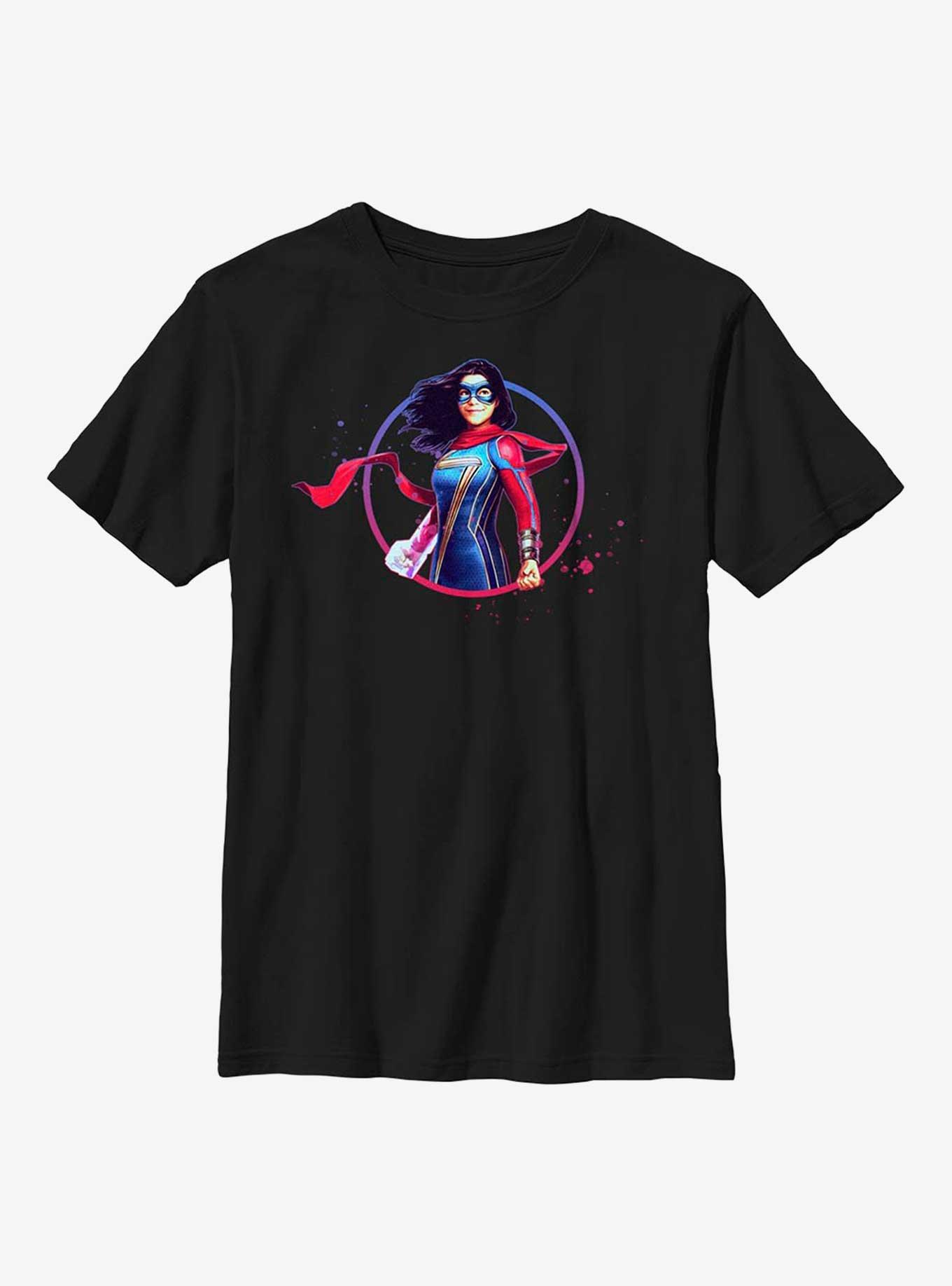 Marvel Ms. Marvel Hero Shot Youth T-Shirt, BLACK, hi-res