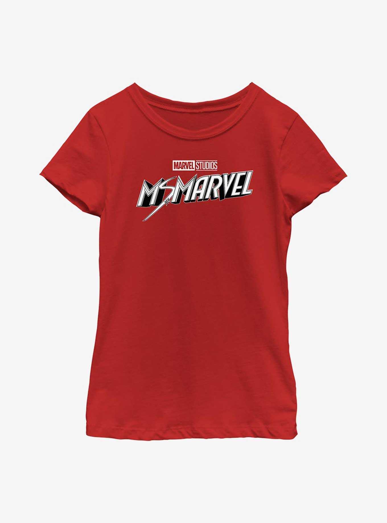 Marvel Ms. Marvel Black And White Youth Girls T-Shirt, , hi-res