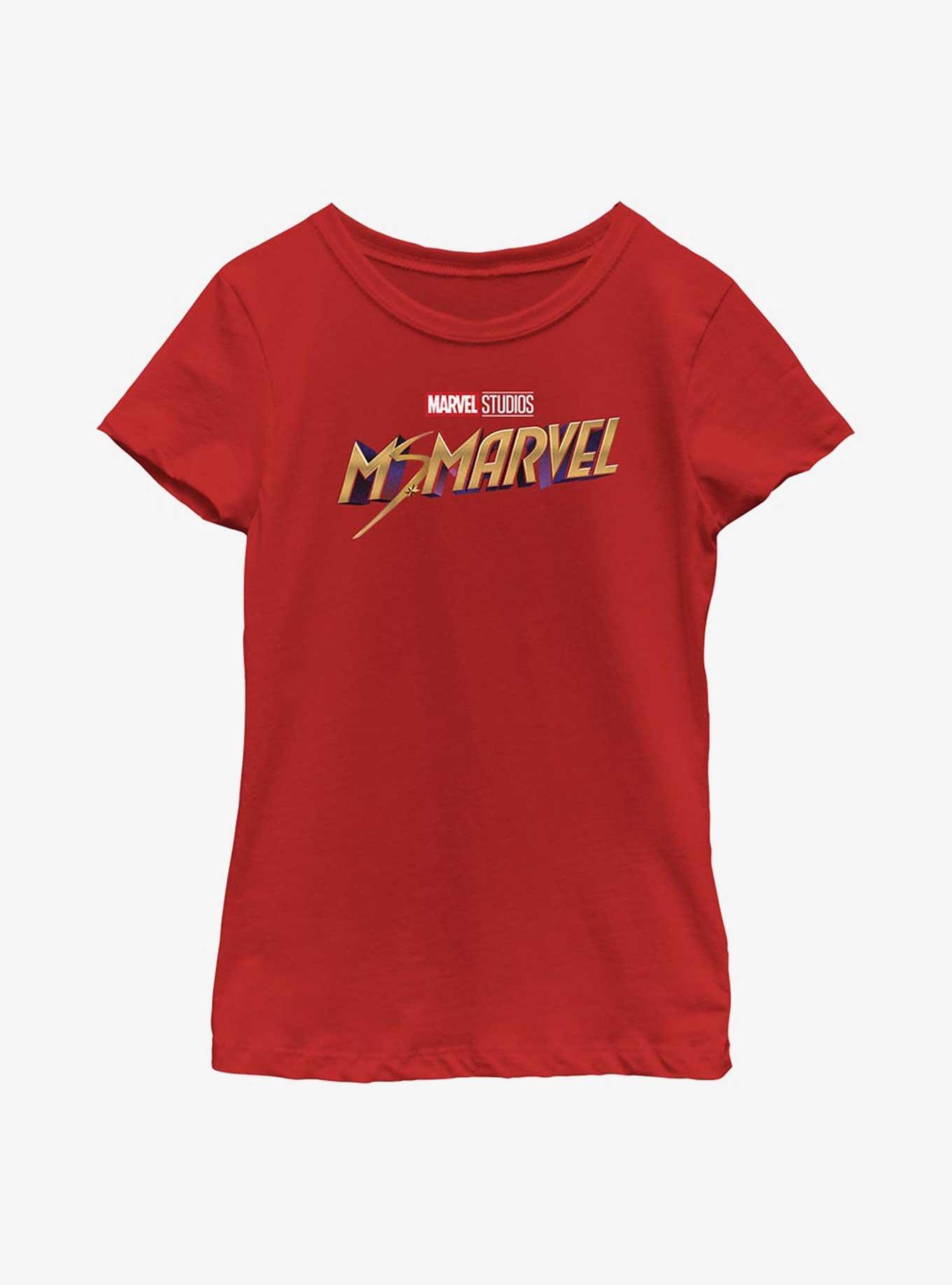 Marvel Ms. Marvel Classic Logo Youth Girls T-Shirt, , hi-res