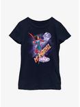 Marvel Ms. Marvel Crystal Hero Shot Youth Girls T-Shirt, NAVY, hi-res