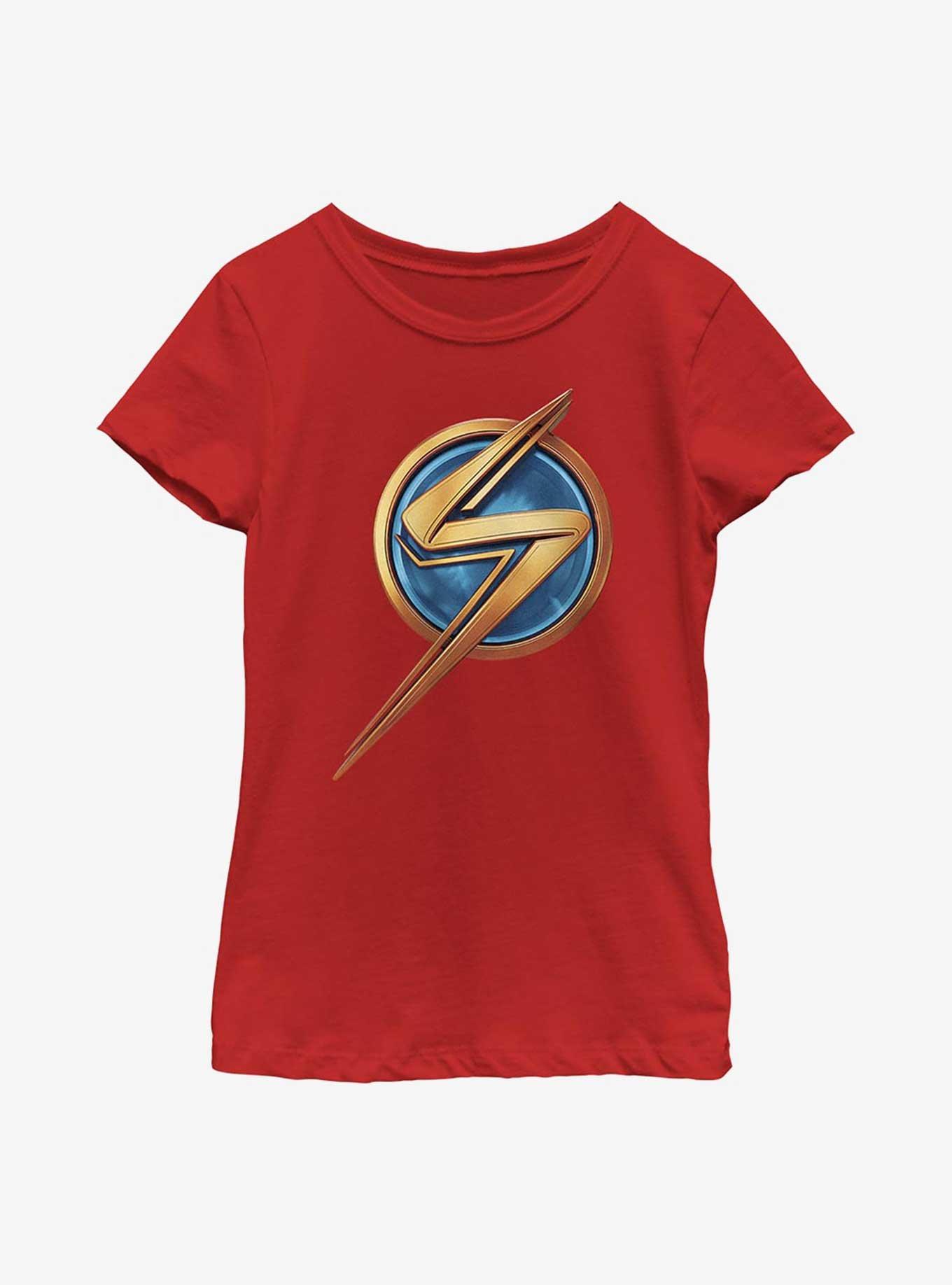 Marvel Ms. Marvel Logo Icon Youth Girls T-Shirt, , hi-res
