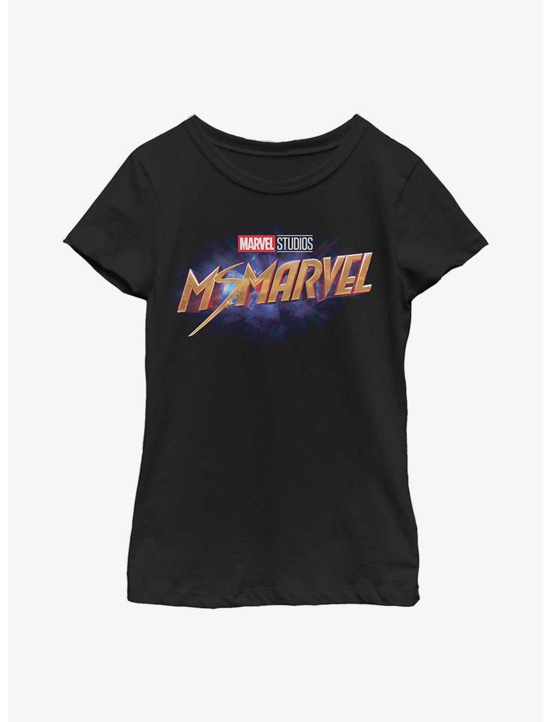 Marvel Ms. Marvel Logo Youth Girls T-Shirt, BLACK, hi-res