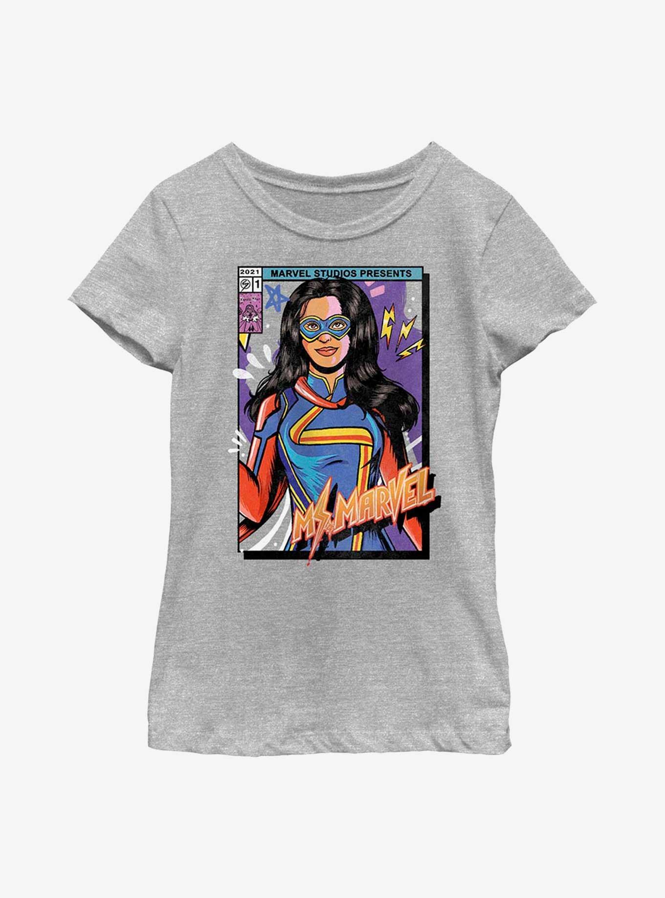 Marvel Ms. Marvel Cover Youth Girls T-Shirt, , hi-res