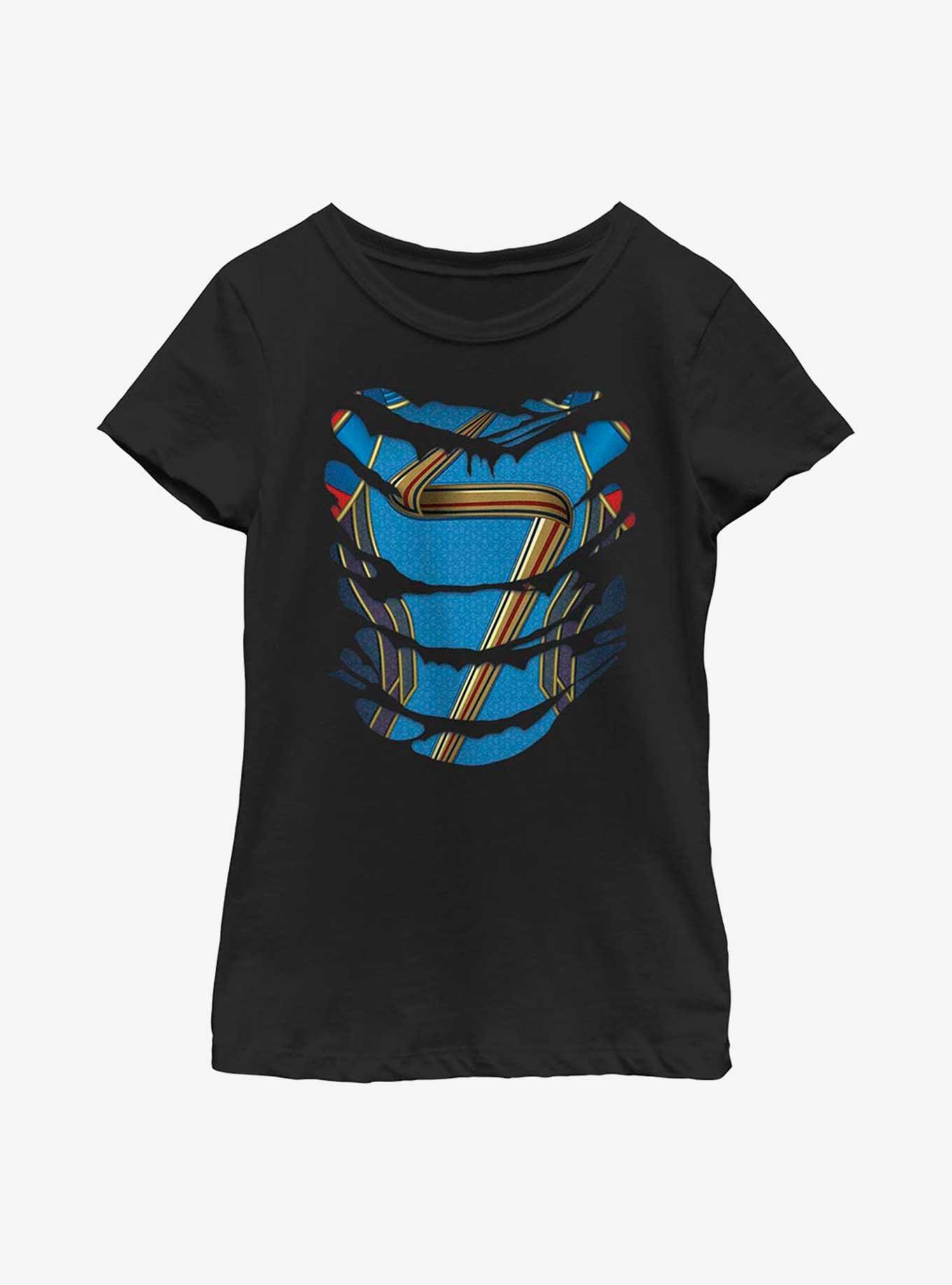 Marvel Ms. Marvel Rips Youth Girls T-Shirt, BLACK, hi-res