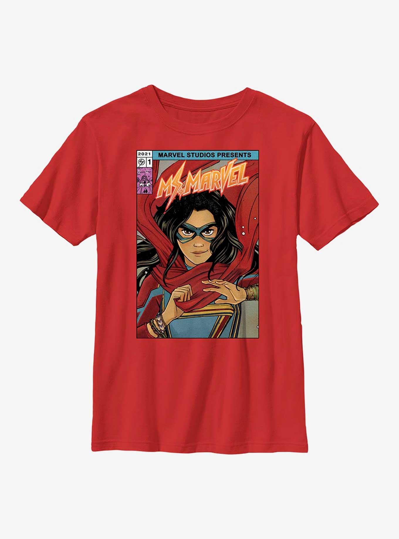 Marvel Ms. Marvel Comic Cover Youth T-Shirt, , hi-res