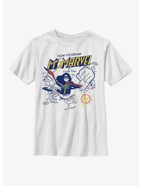 Marvel Ms. Marvel How To Draw Ms. Marvel Youth T-Shirt, , hi-res