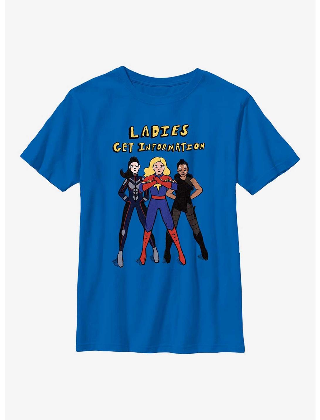 Marvel Ms. Marvel Ladies Get Info Youth T-Shirt, ROYAL, hi-res