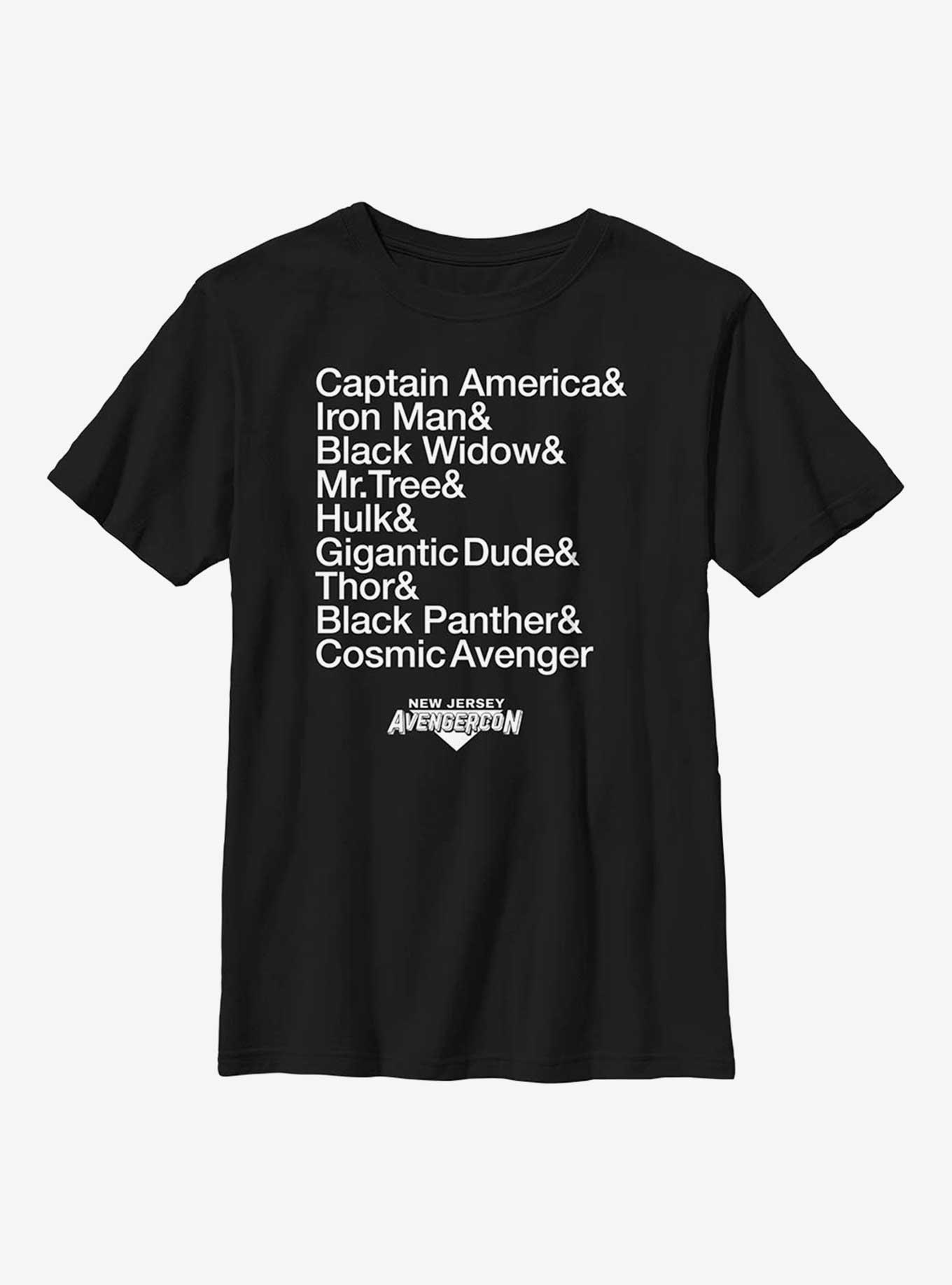 Marvel Ms. Marvel Name List Avengercon Youth T-Shirt, , hi-res
