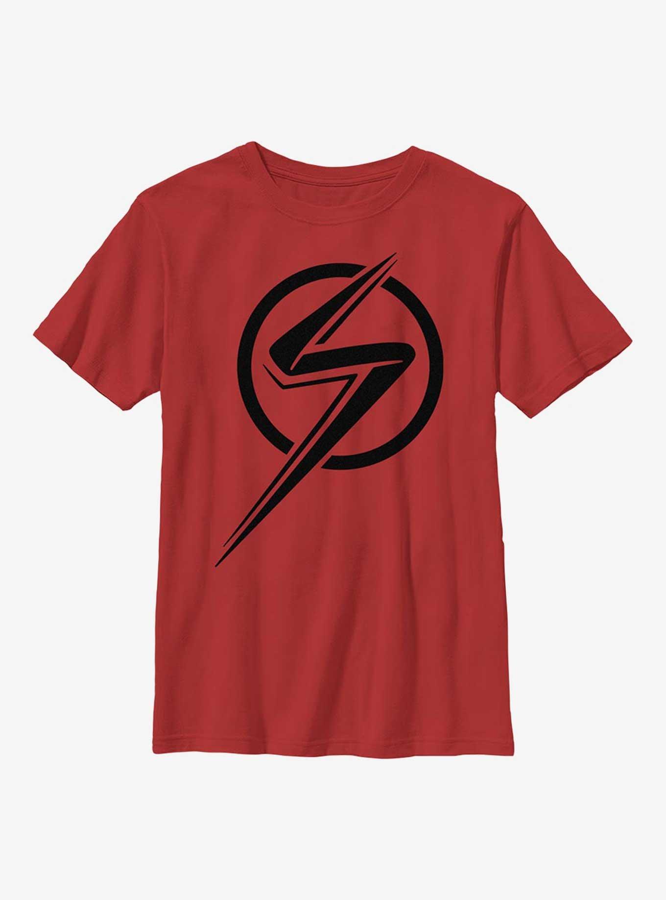 Marvel Ms. Marvel Single Color Youth T-Shirt, RED, hi-res