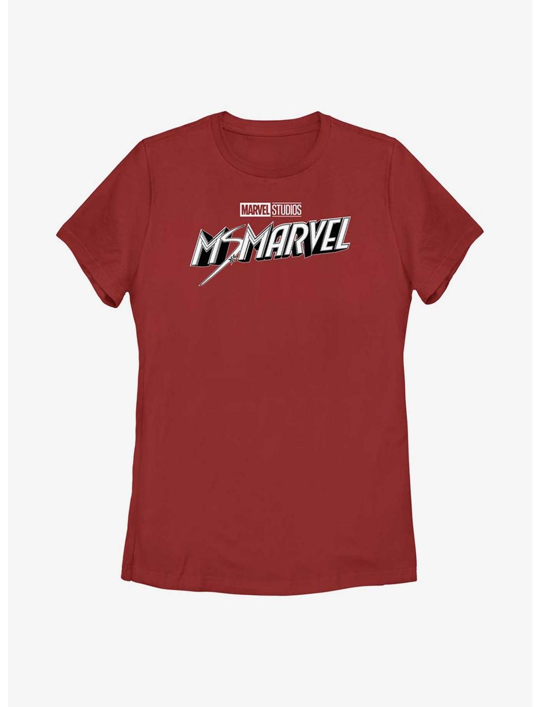 Marvel Ms. Marvel Black And White Womens T-Shirt, RED, hi-res