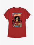 Marvel Ms. Marvel Comic Cover Womens T-Shirt, RED, hi-res