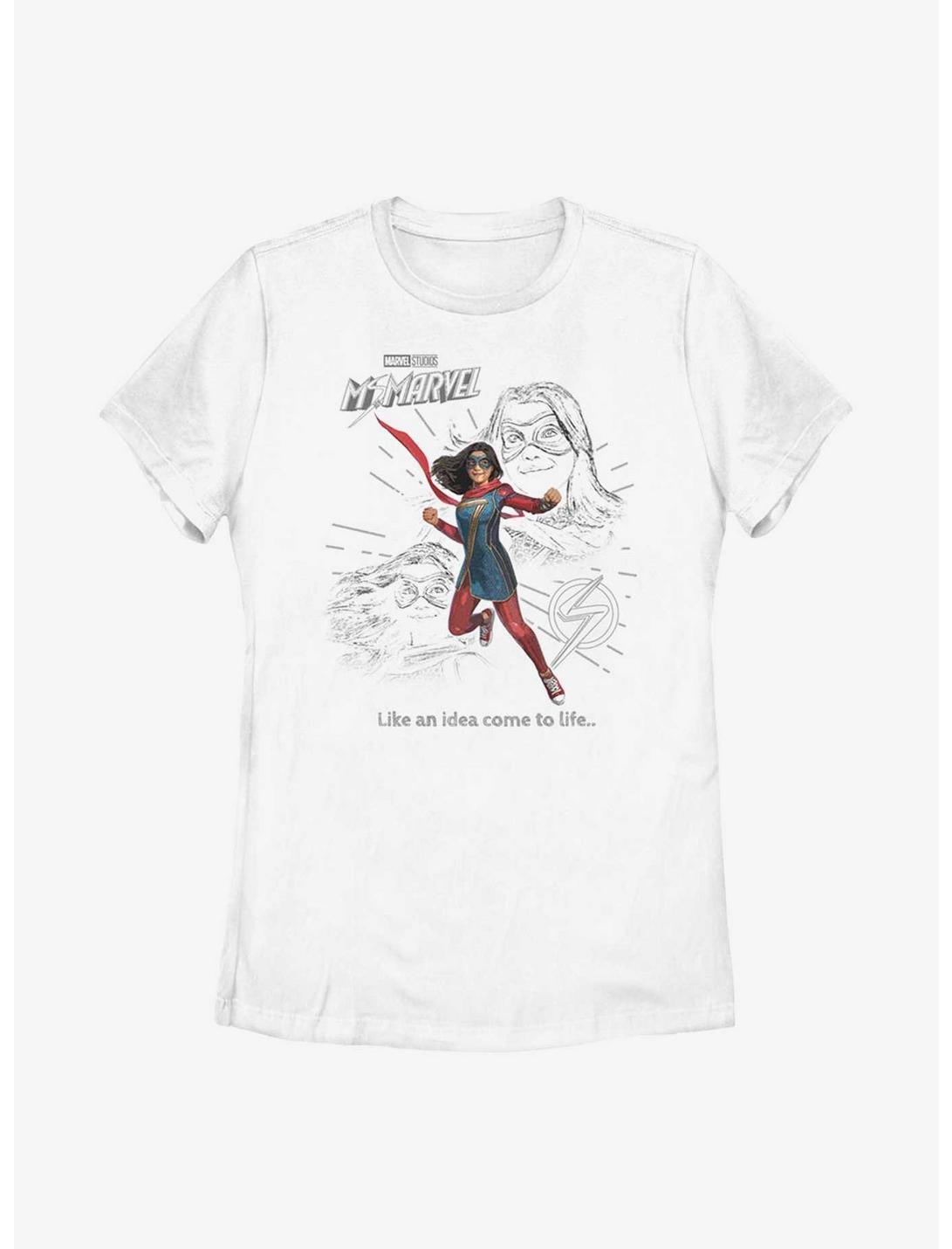 Marvel Ms. Marvel Living Idea Womens T-Shirt, WHITE, hi-res
