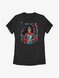 Marvel Ms. Marvel Flower Badge Womens T-Shirt, BLACK, hi-res