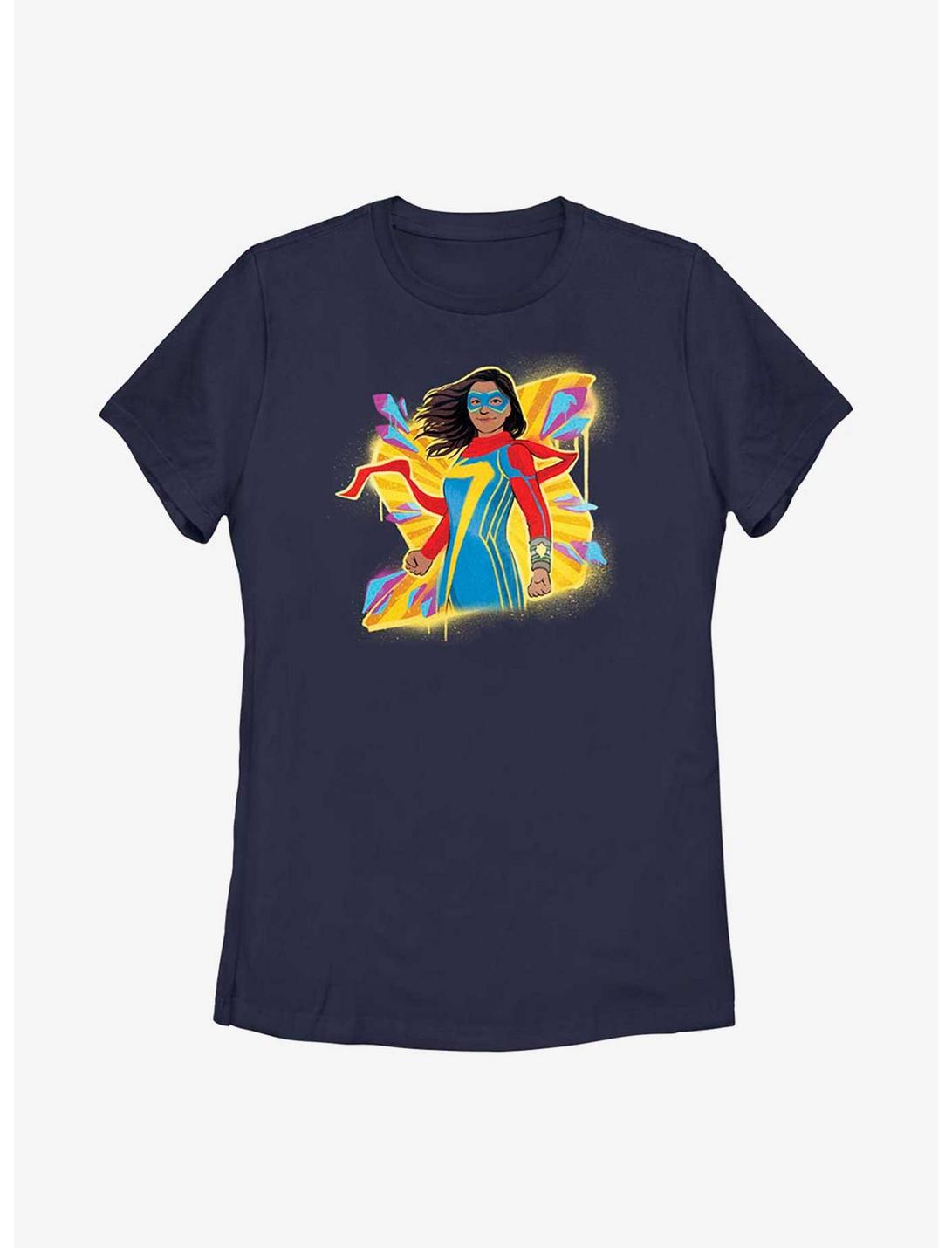 Marvel Ms. Marvel Graffiti Womens T-Shirt, NAVY, hi-res
