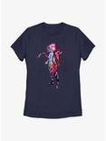 Marvel Ms. Marvel Graffiti Silhouette Womens T-Shirt, NAVY, hi-res