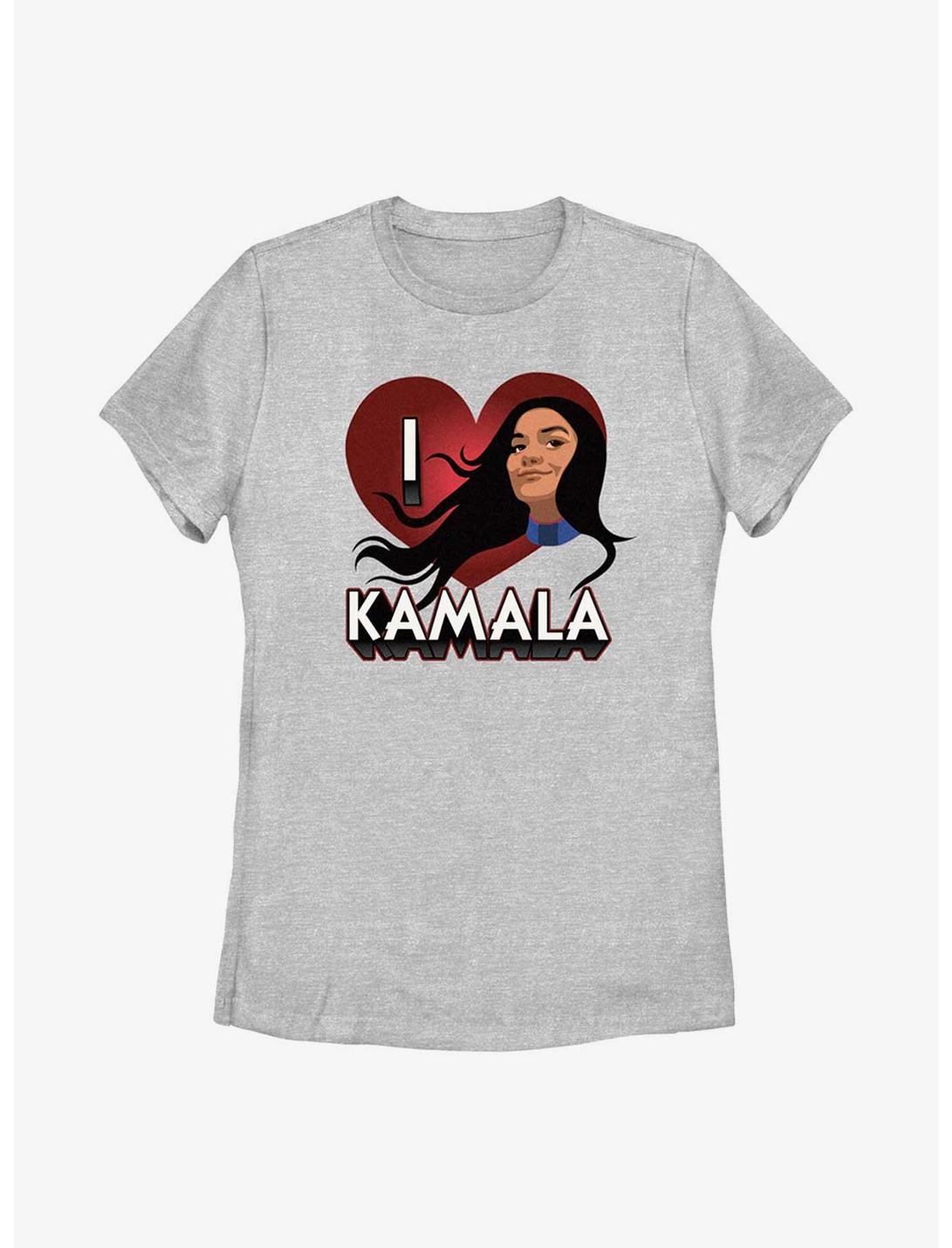 Marvel Ms. Marvel I Heart Kamala Womens T-Shirt, ATH HTR, hi-res