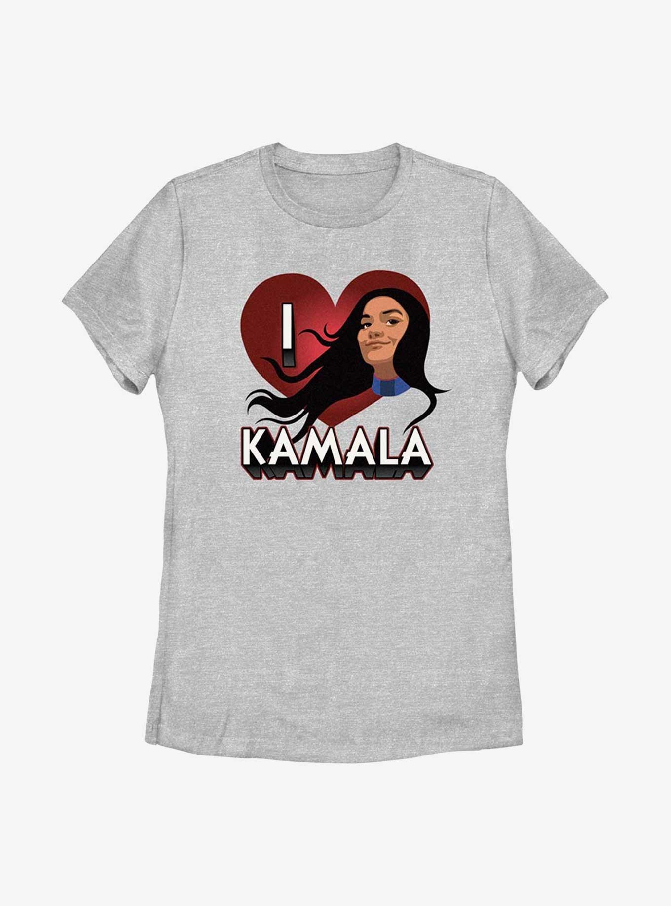 Marvel Ms. Marvel I Heart Kamala Womens T-Shirt, ATH HTR, hi-res