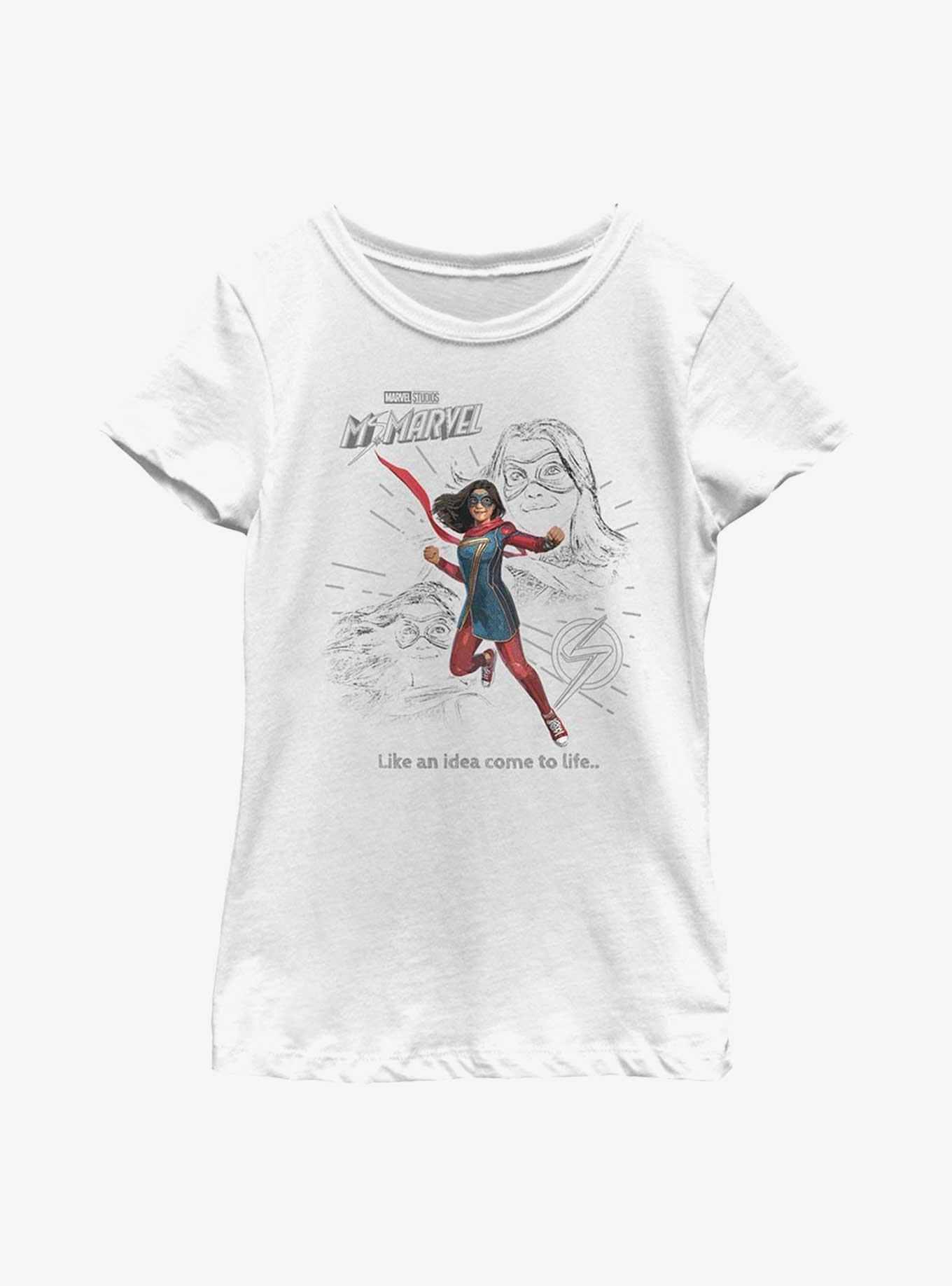 Marvel Ms. Marvel Living Idea Youth Girls T-Shirt, WHITE, hi-res