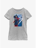 Marvel Ms. Marvel Posterized Hero Shot Youth Girls T-Shirt, ATH HTR, hi-res