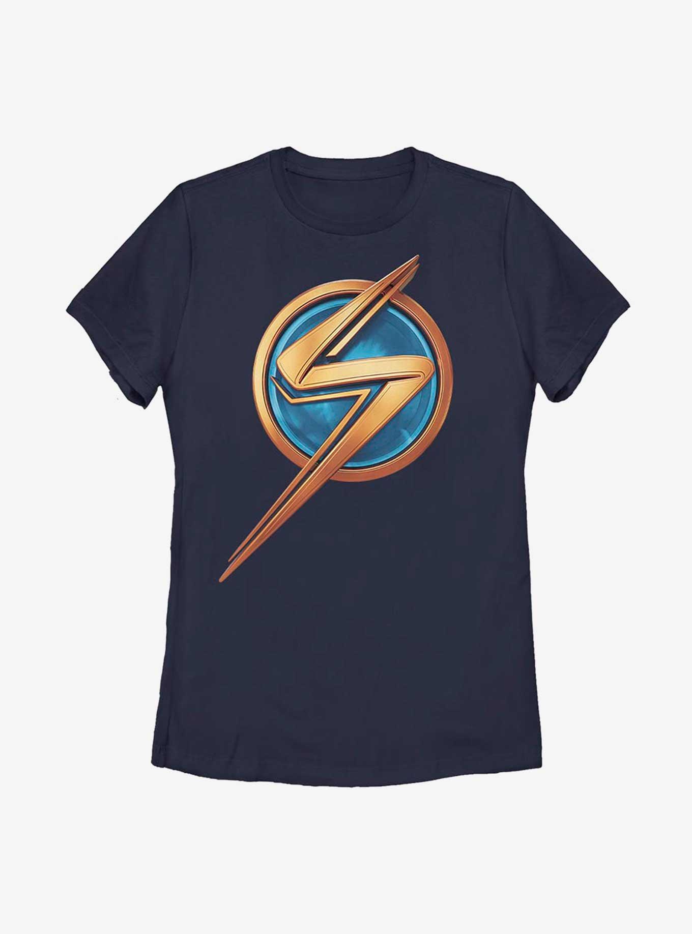 Marvel Ms. Marvel Logo Icon Womens T-Shirt, NAVY, hi-res