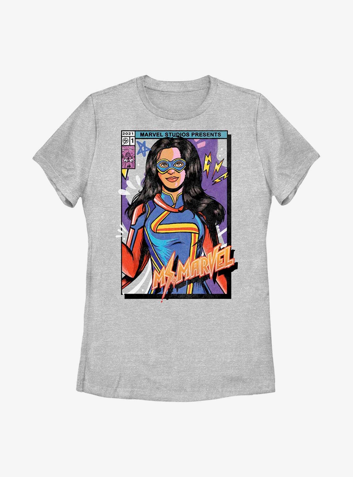 Marvel Ms. Marvel Cover Womens T-Shirt, ATH HTR, hi-res