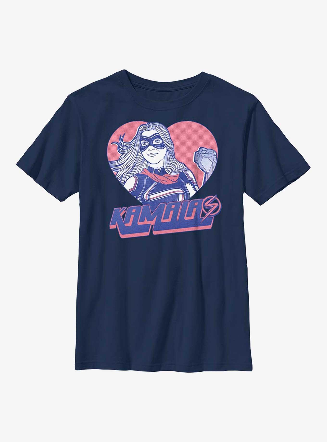 Marvel Ms. Marvel Love Kamala Youth T-Shirt, NAVY, hi-res