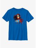 Marvel Ms. Marvel Polygon Portrait Youth T-Shirt, ROYAL, hi-res