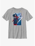 Marvel Ms. Marvel Posterized Hero Shot Youth T-Shirt, ATH HTR, hi-res
