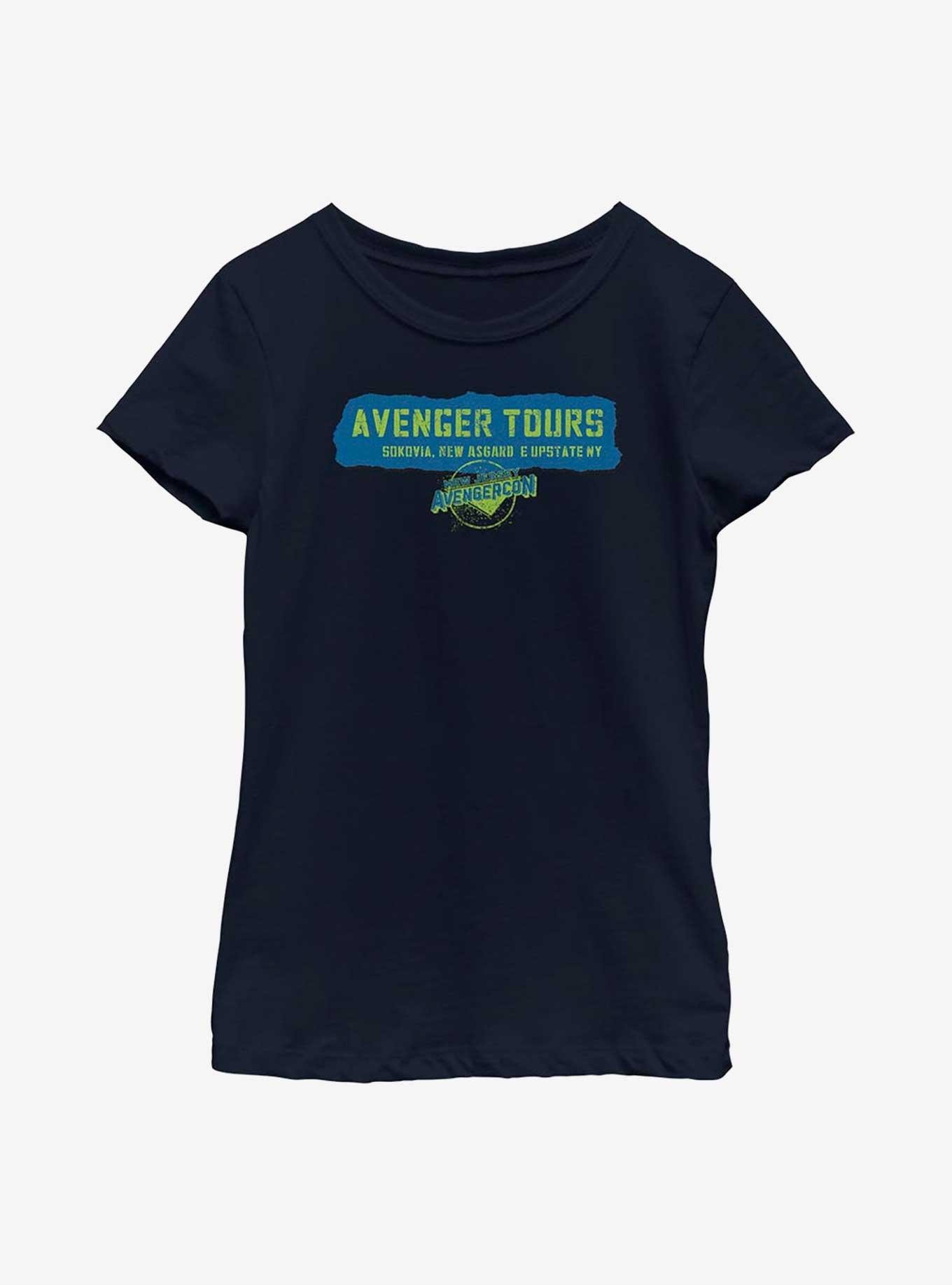 Marvel Ms. Marvel Avenger Tours Youth Girls T-Shirt, NAVY, hi-res