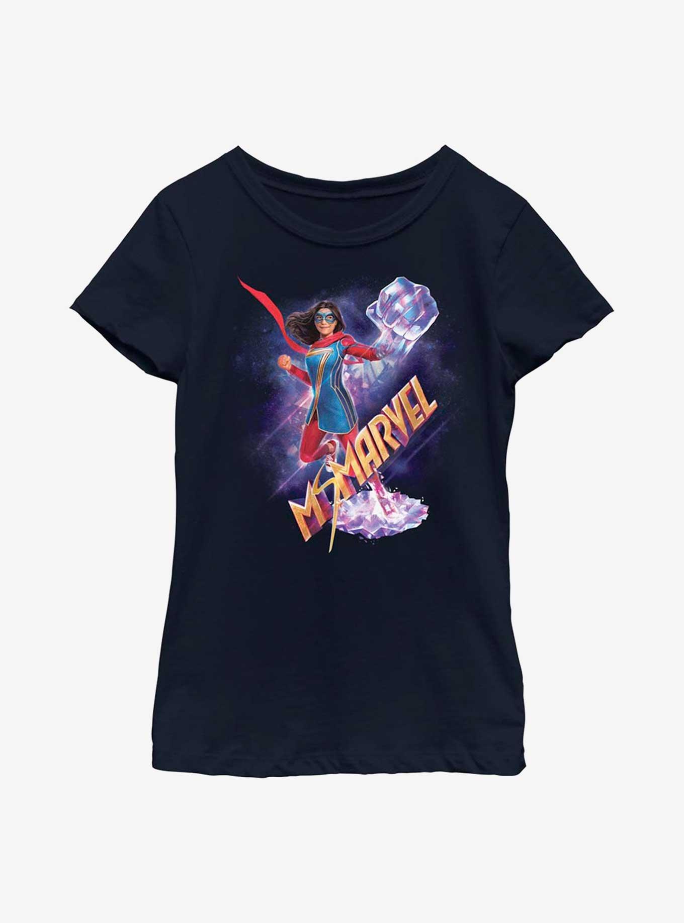 Marvel Ms. Marvel Crystal Hero Shot Youth Girls T-Shirt, , hi-res