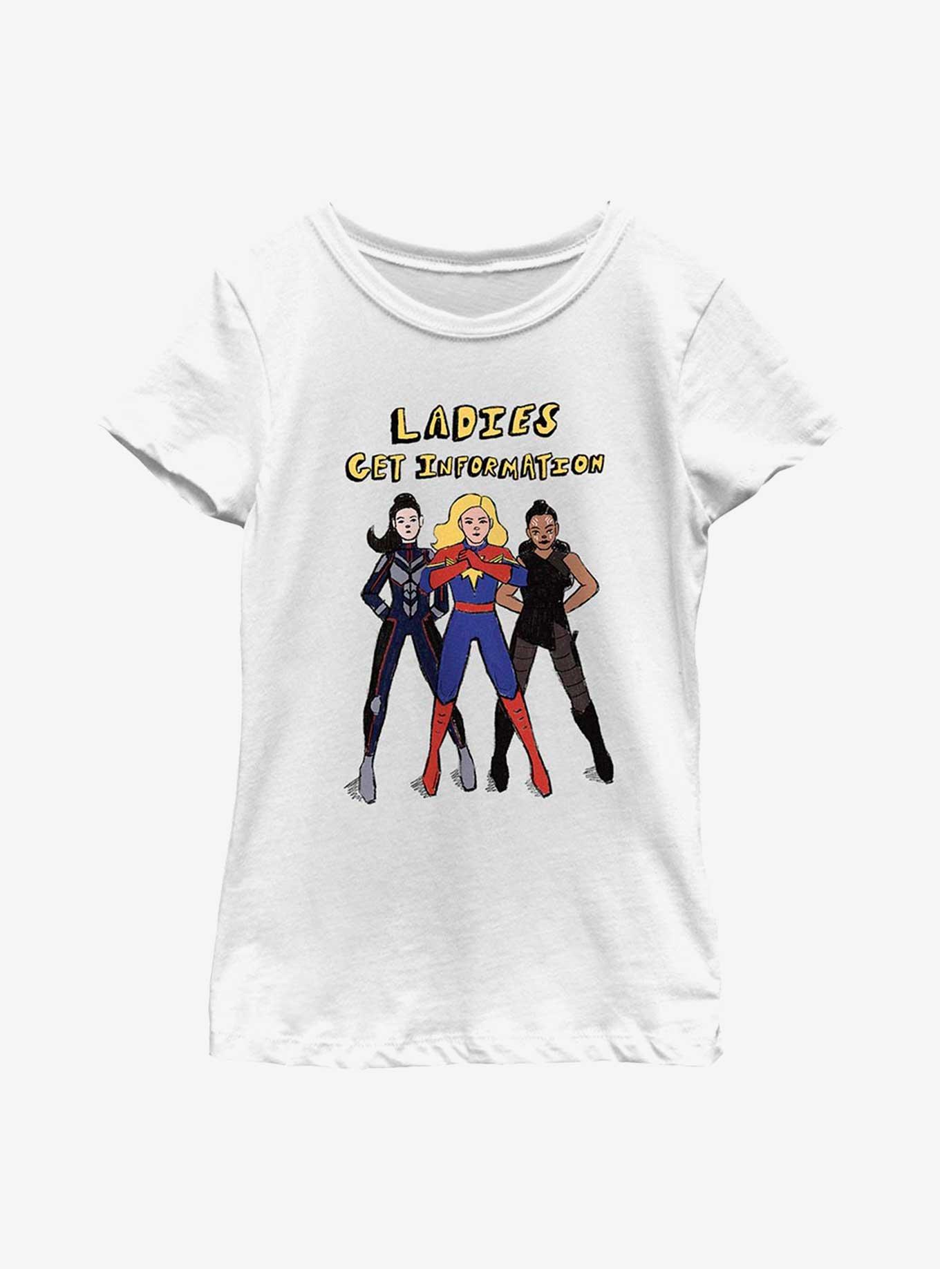 Marvel Ms. Marvel Ladies Get Info Youth Girls T-Shirt, WHITE, hi-res