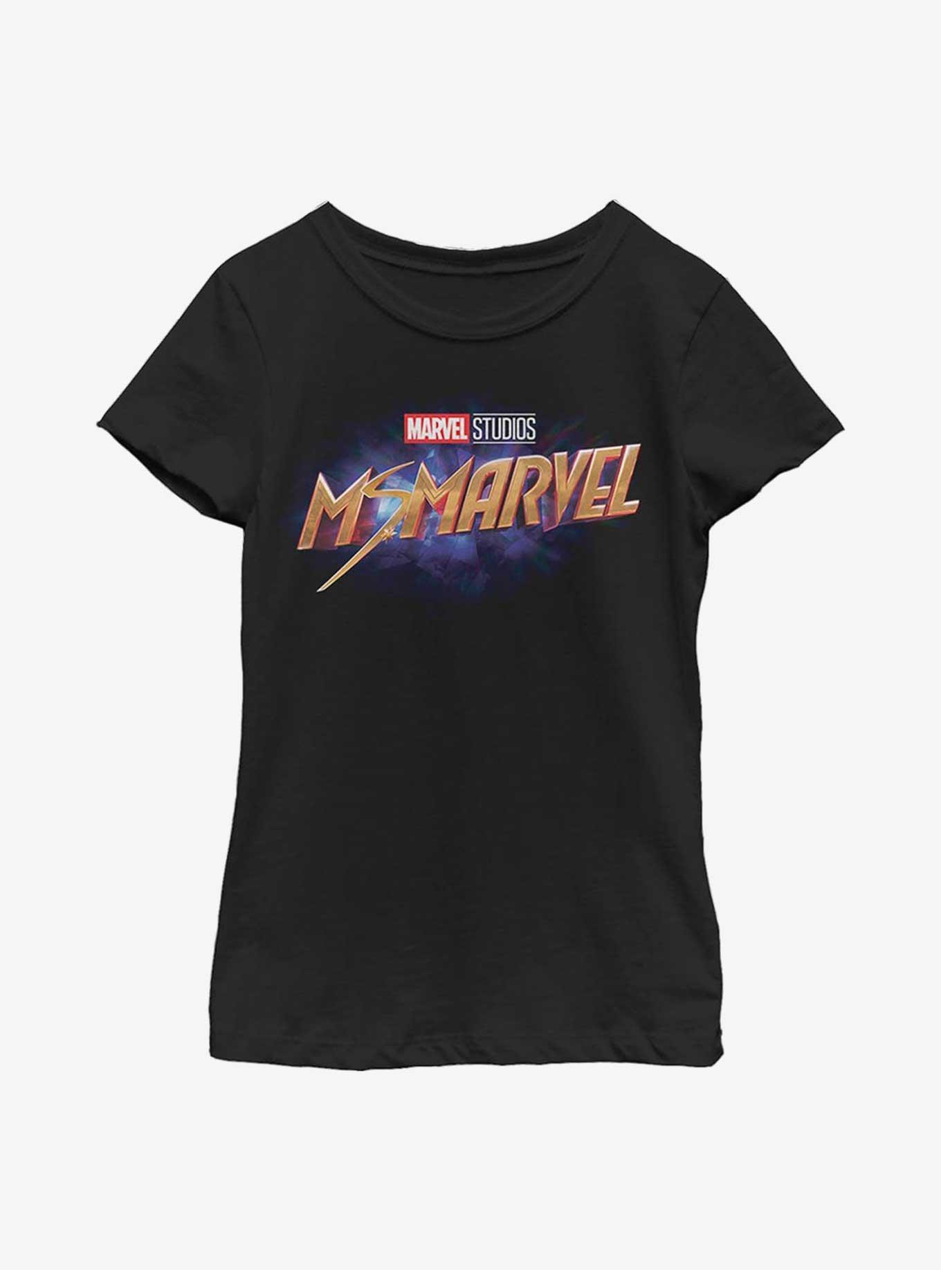 Marvel Ms. Marvel Logo Youth Girls T-Shirt, BLACK, hi-res