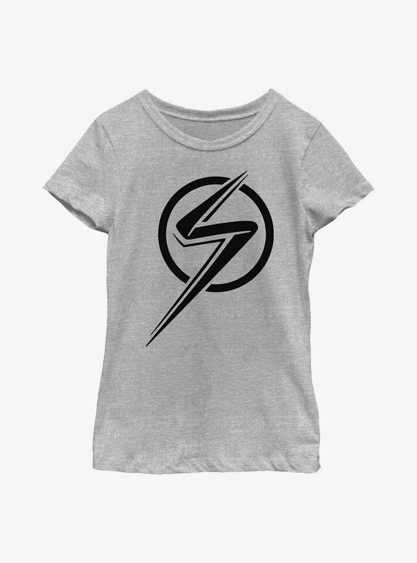 Marvel Ms. Marvel Single Color Youth Girls T-Shirt, ATH HTR, hi-res